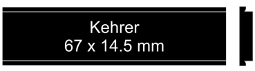 Briefkastenschild Kehrer Schwarz 67x14.5 mm